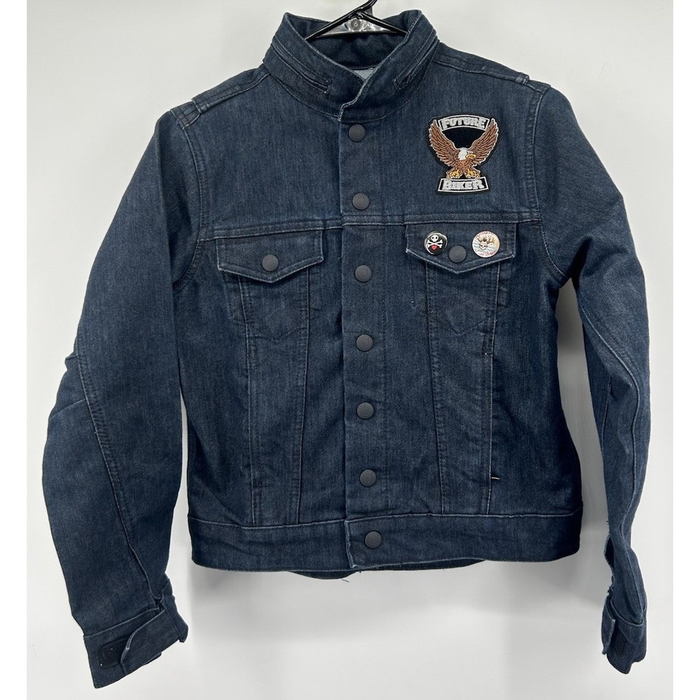 Levi's Strauss & Co. Denim Jacket "Future Biker" With Pins Youth Medium NEW